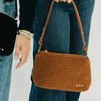 Suede Harper Shoulder Bag - Camel