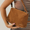 Suede Harper Shoulder Bag - Camel