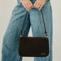 Suede Harper Hobo Shoulder Bag - Brown