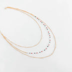 Tank Triple Layer Bead Necklace