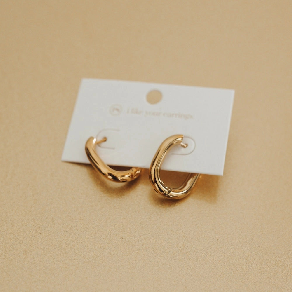 Flirty Fantasy Oval Hoop Earrings