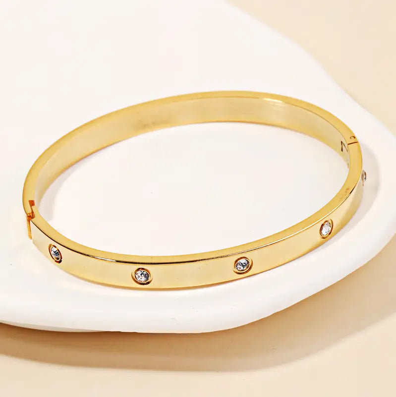 Rhinestone Bangle Bracelet
