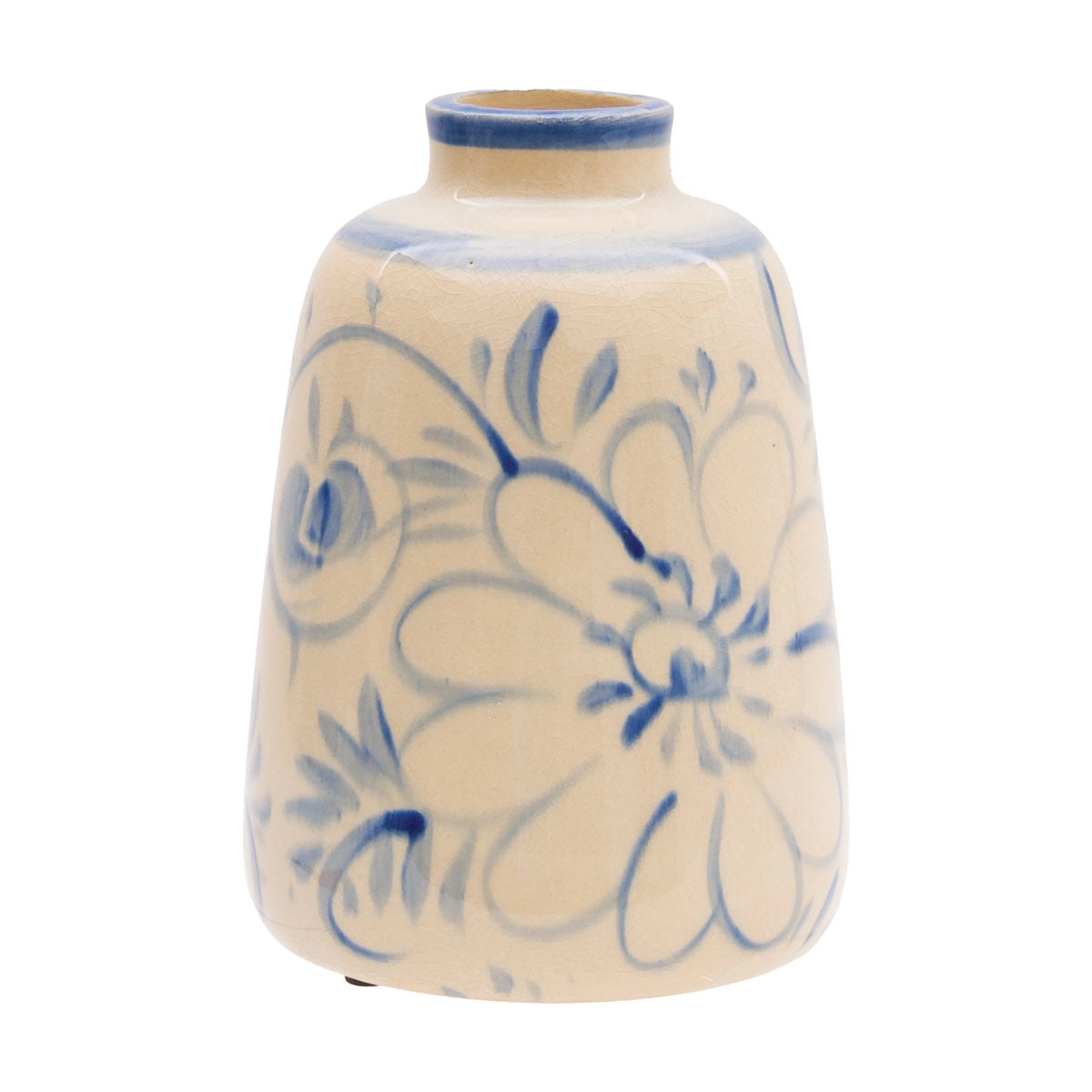 Antique Floral Taper Bud Vase