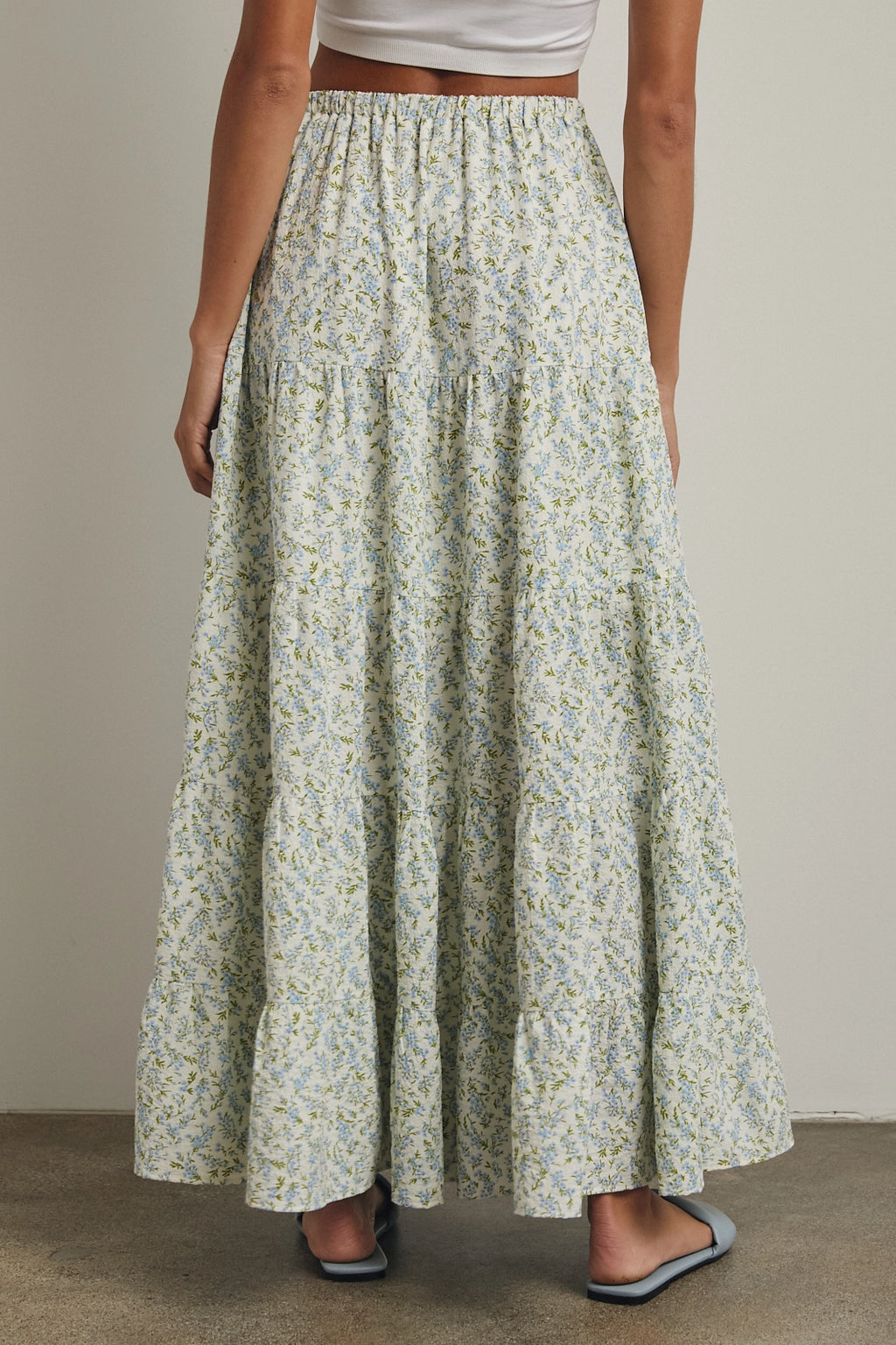 Floral Tiered Maxi Skirt