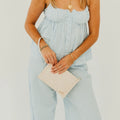 Veda Woven Crossbody + Clutch - Cream