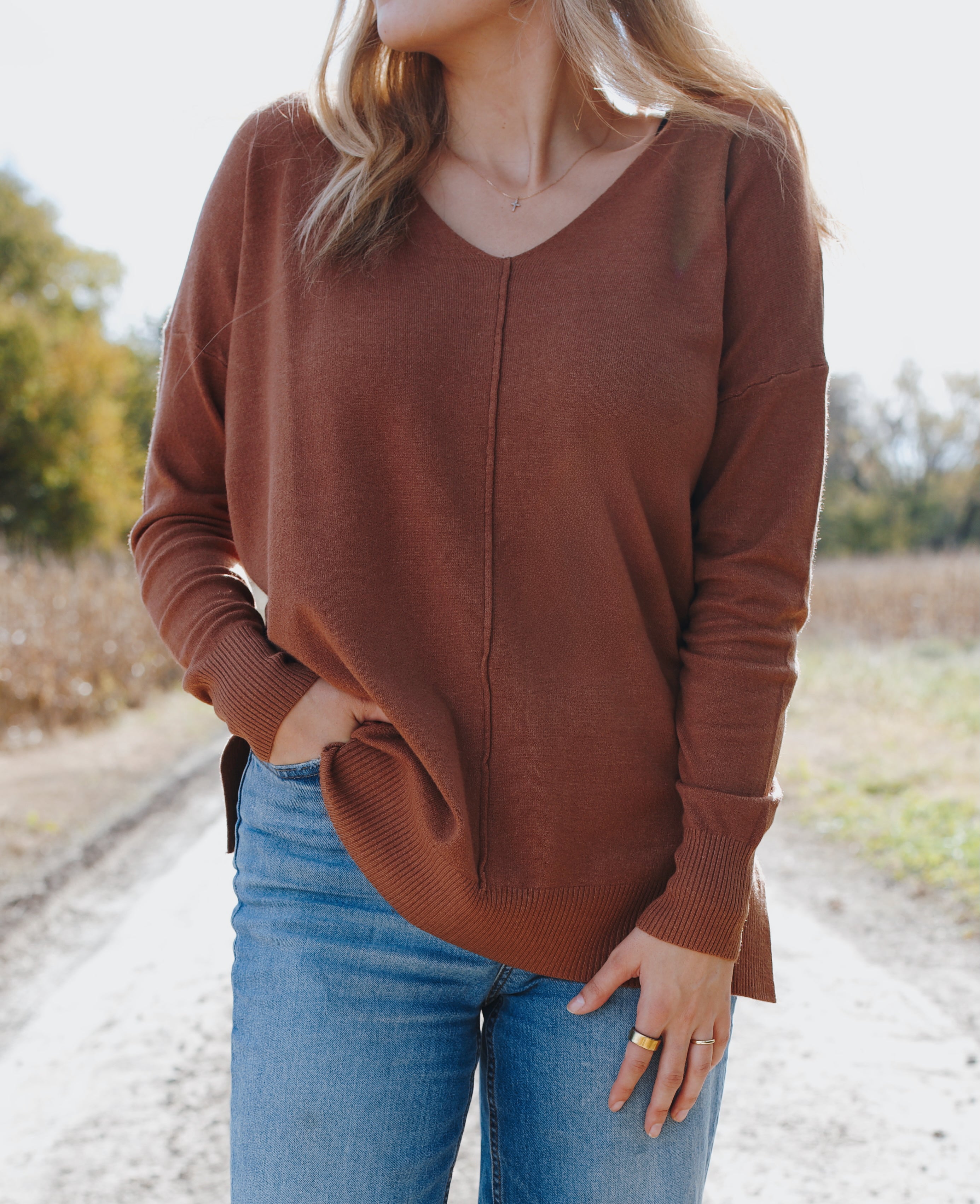Amber Front Seam Sweater
