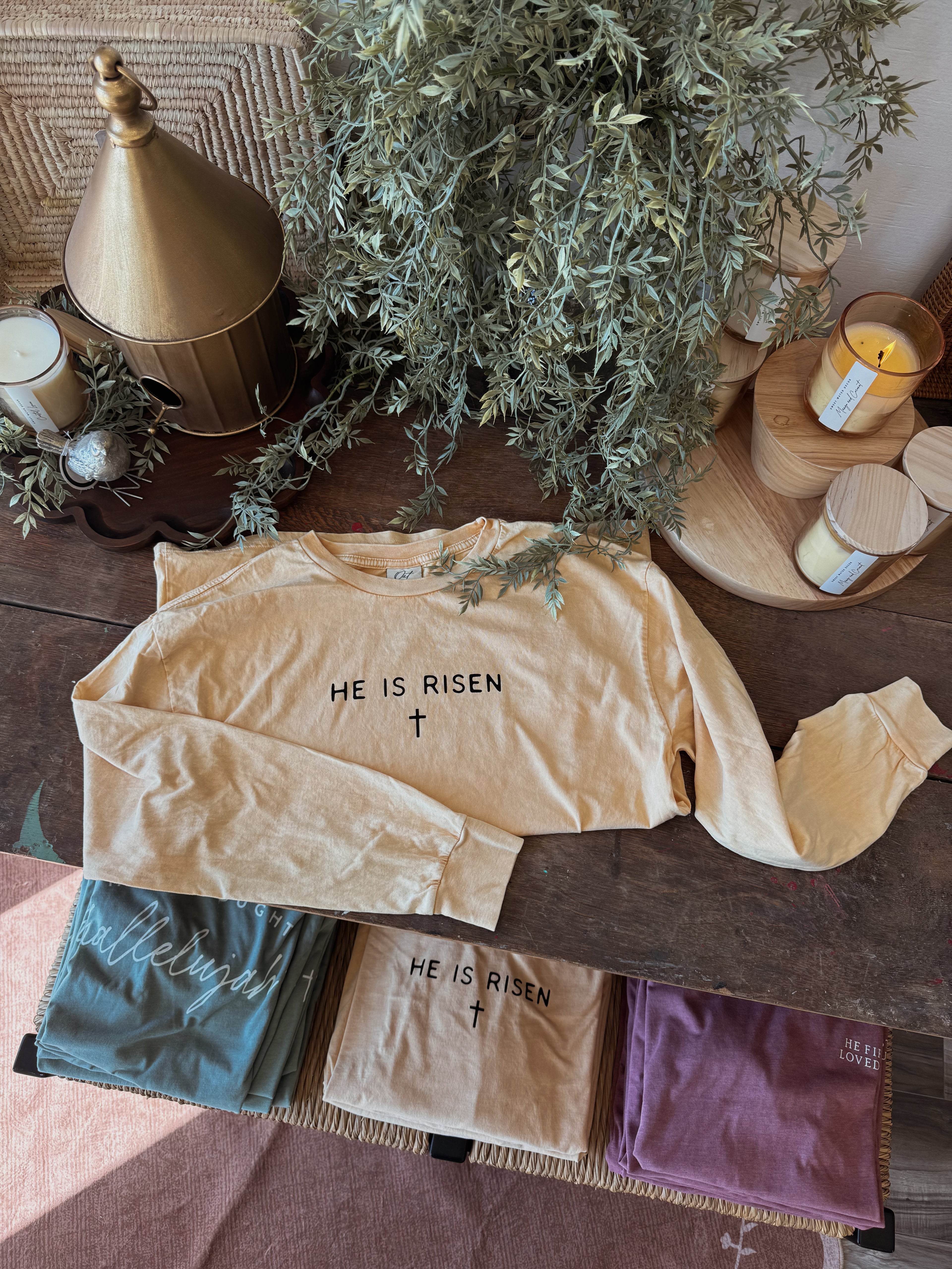 He Is Risen Graphic Long Sleeve